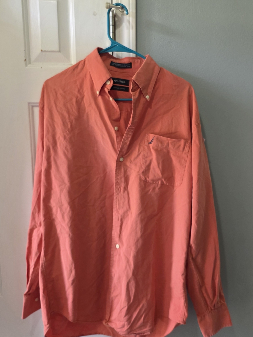 Nautica Men's Coral Button-Down Shirt